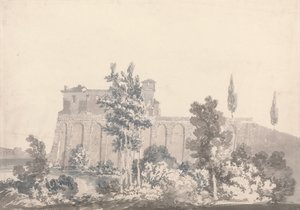 Buildings Overlooking Water, Near Naples by Monro School
